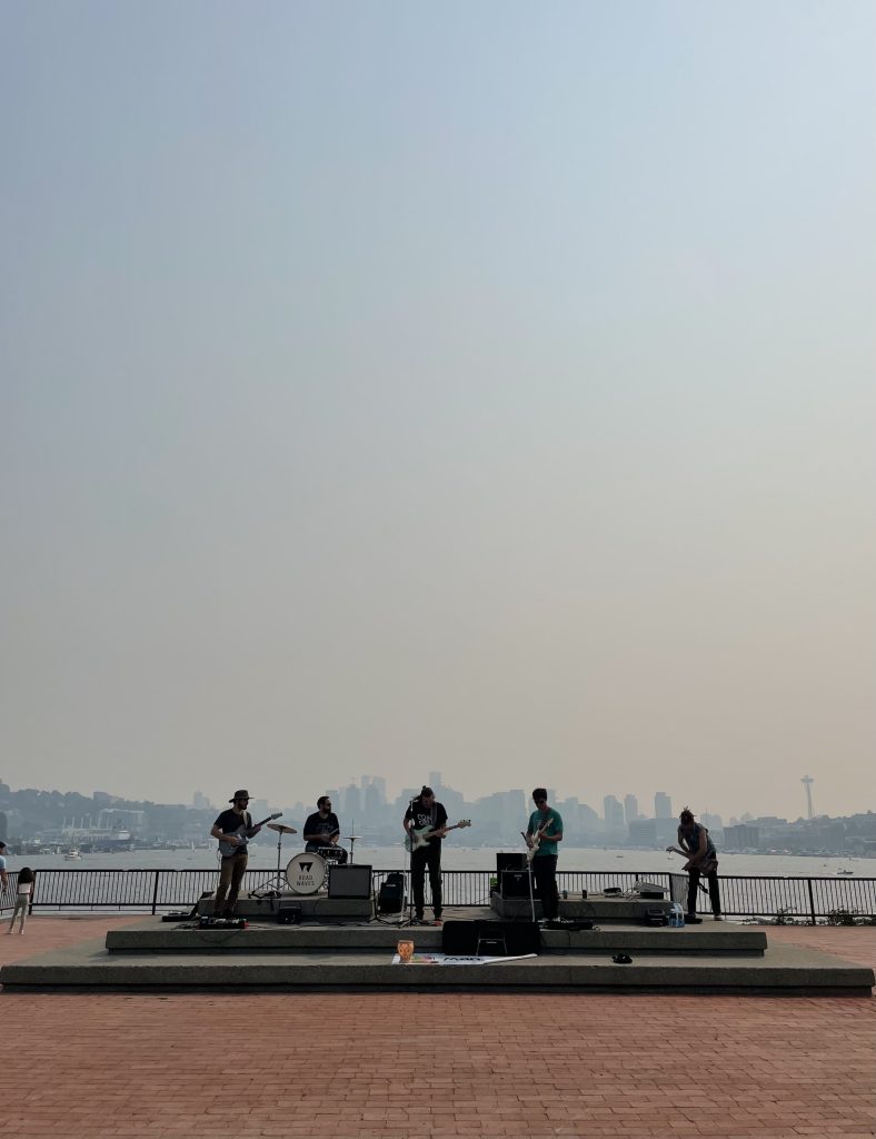 Man on TV and Road Waves live at Gas Works Park, Seattle, August 2023